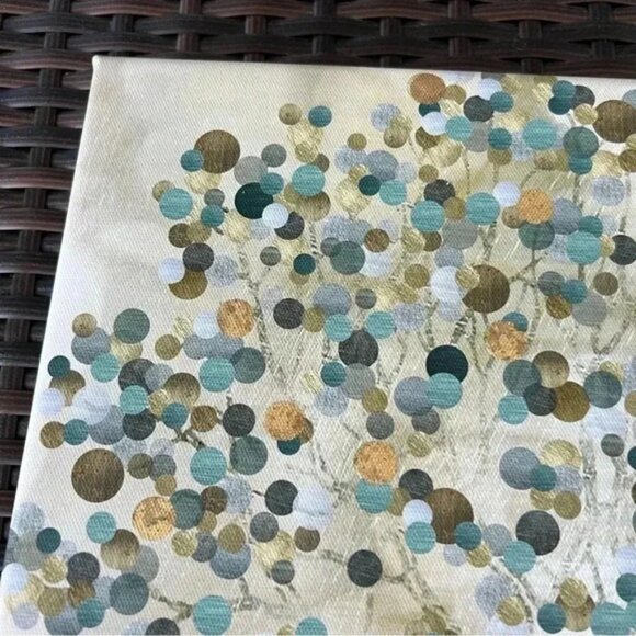 Tree picture on canvas with metallic accents. - Picture 2 of 5